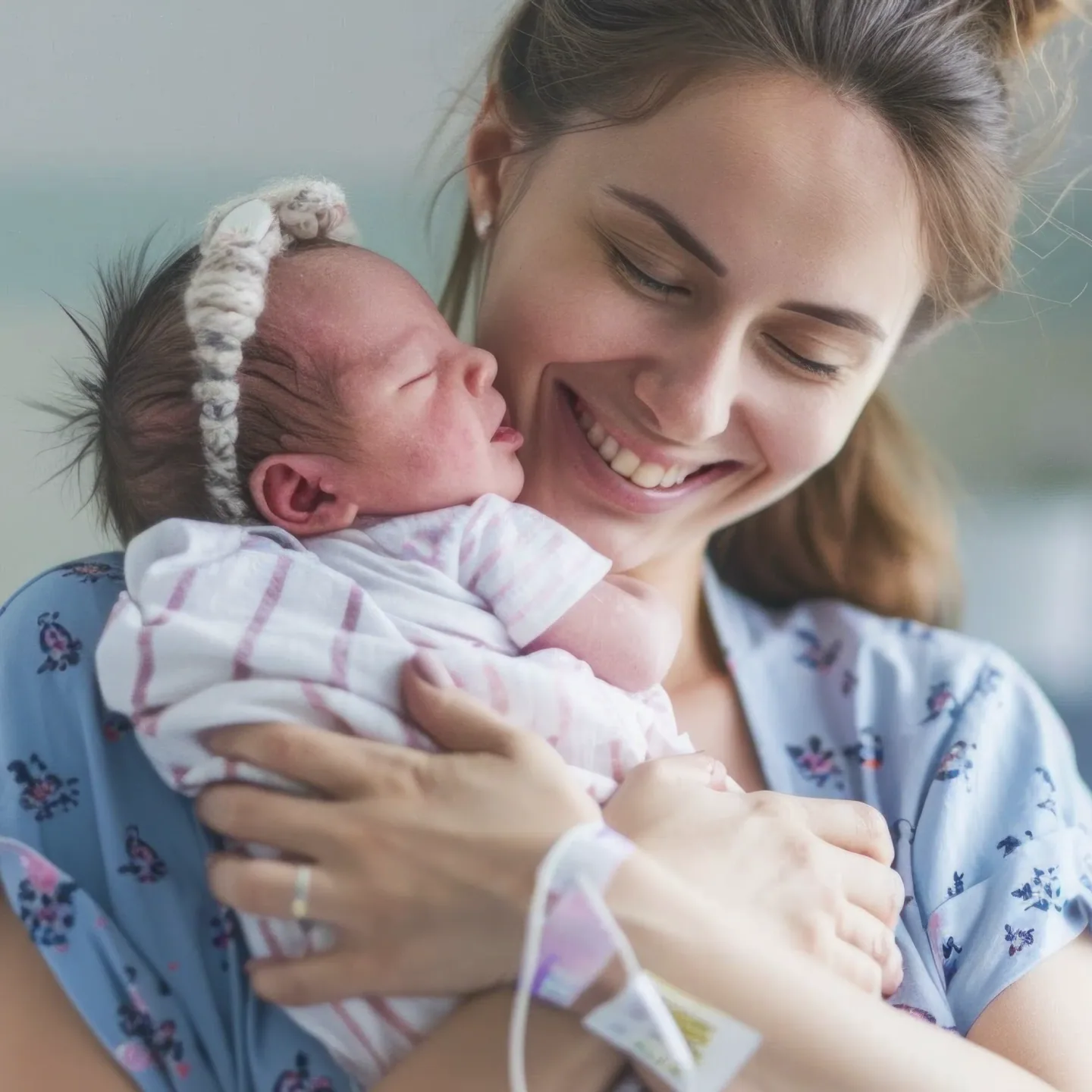 NICU parent holding their baby