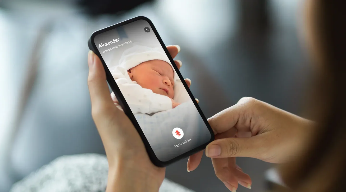 Parent app communication interface for family updates